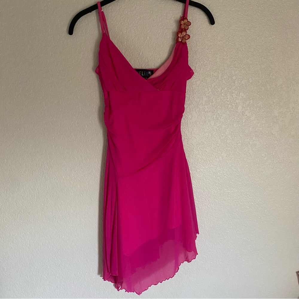 NWOT y2k delia’s pink asymmetrical dress